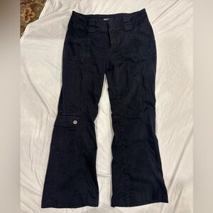 Guess Flared Black Cargo Pants
